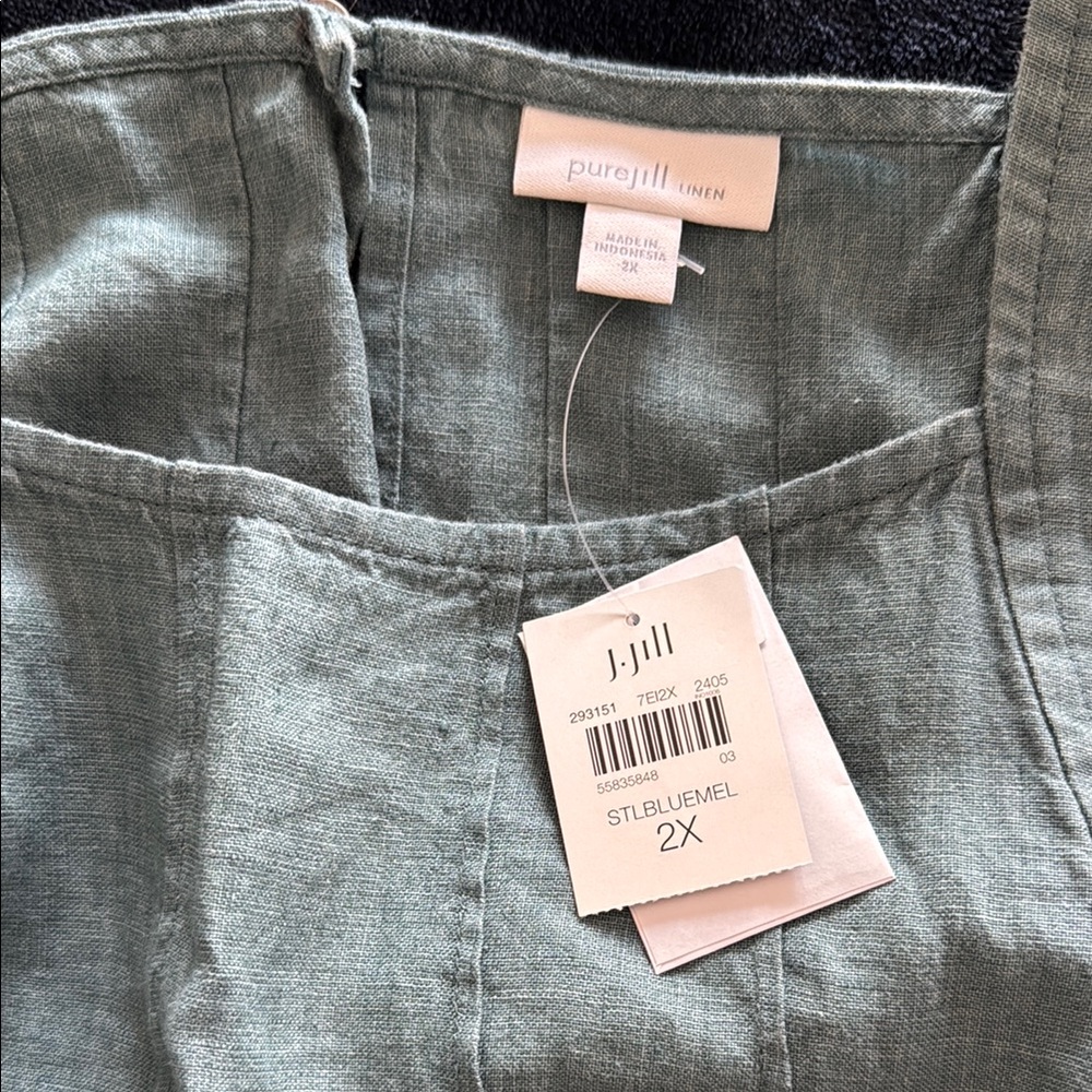 NWT J Jill Pure Jill Linen Sleeveless Maxi Dress - Picture 4 of 5